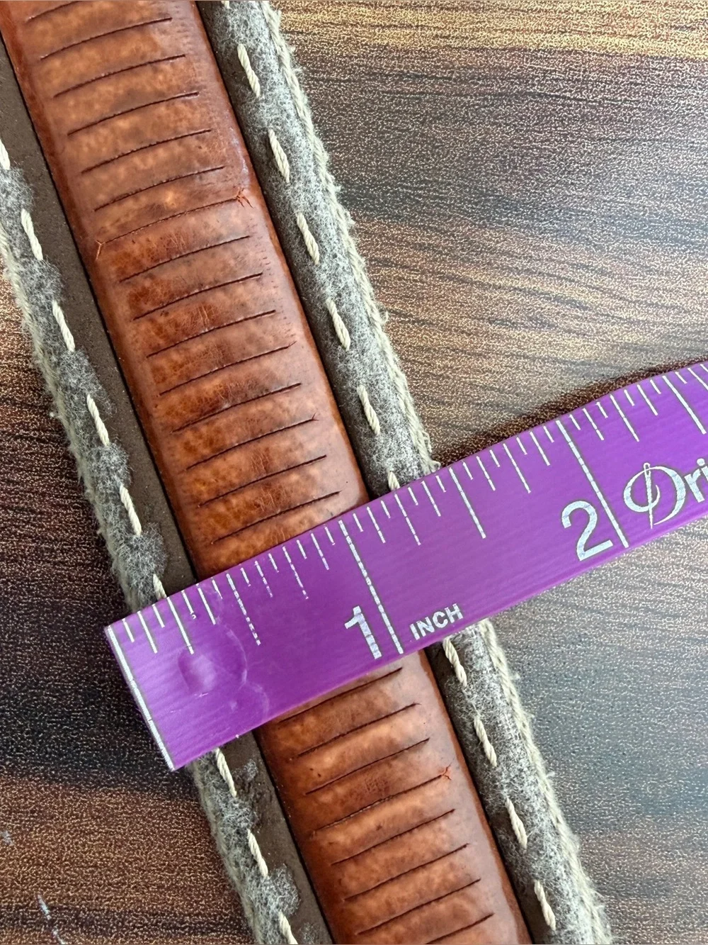 Bench Craft Leather and Cotton Webbing Belt Made in Canada Size 34